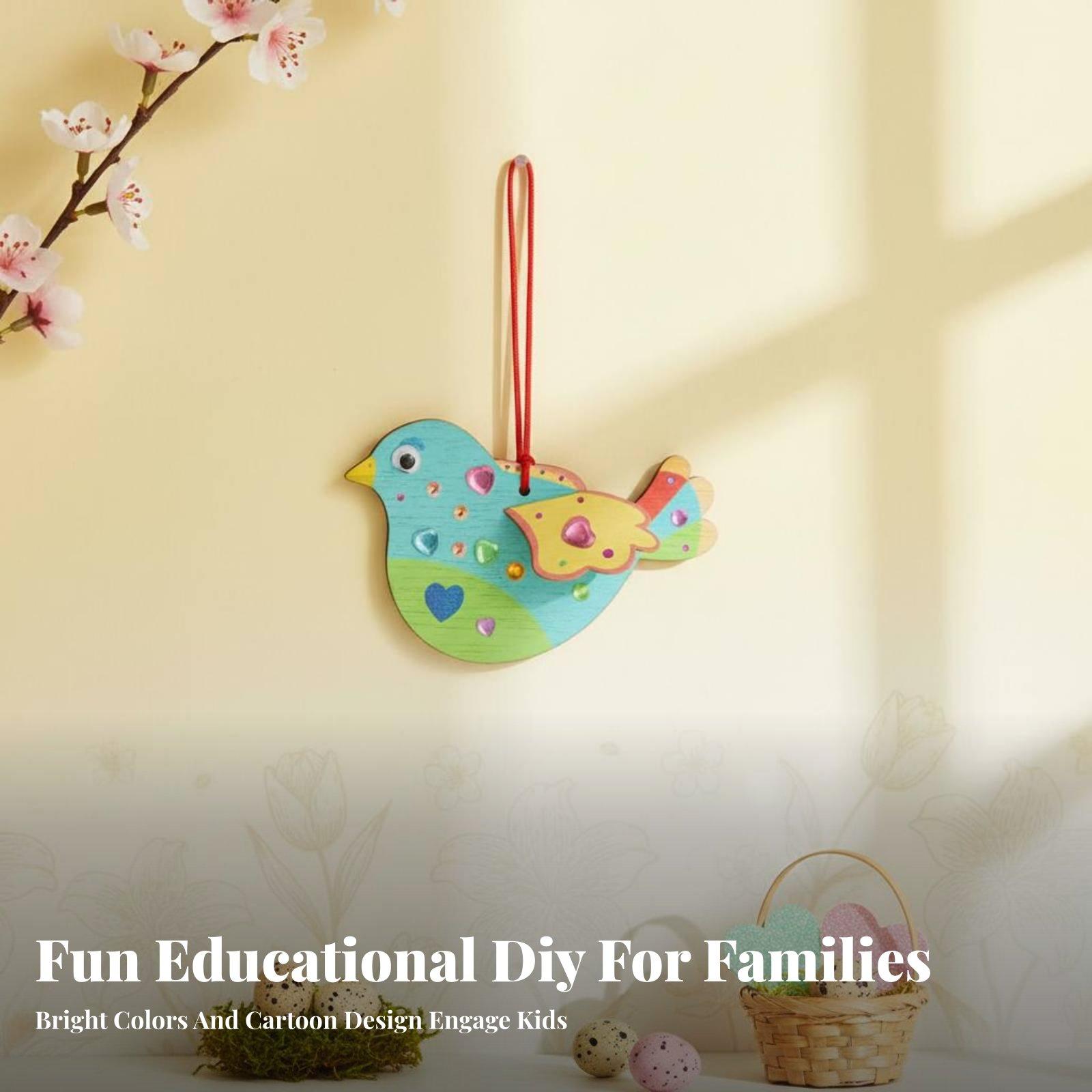 Kid Toys And Craft - DIY Wooden Bird Ornament Craft Kit