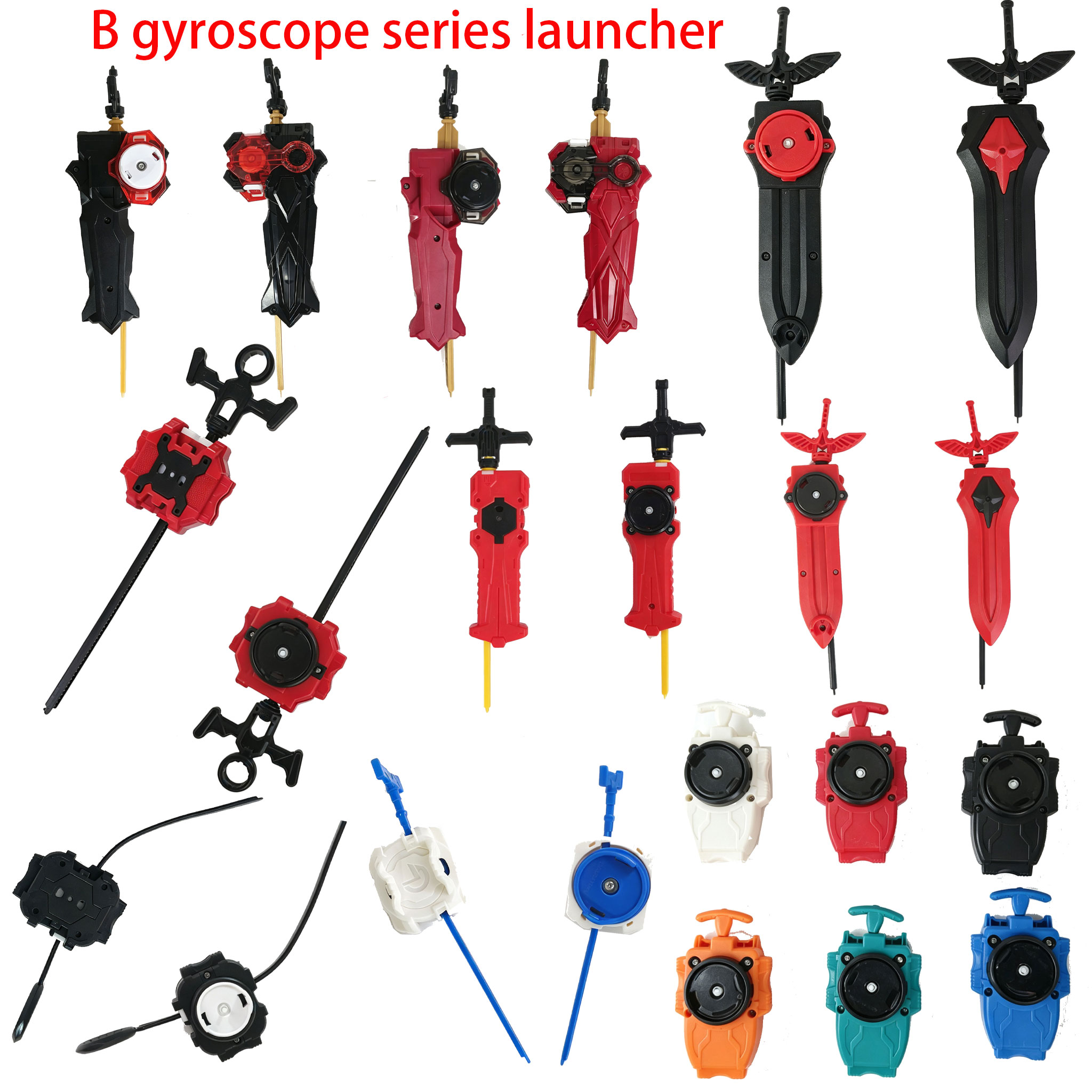 Spin Top Gyro Toy - Mixed B Launcher Sword String Ripcord