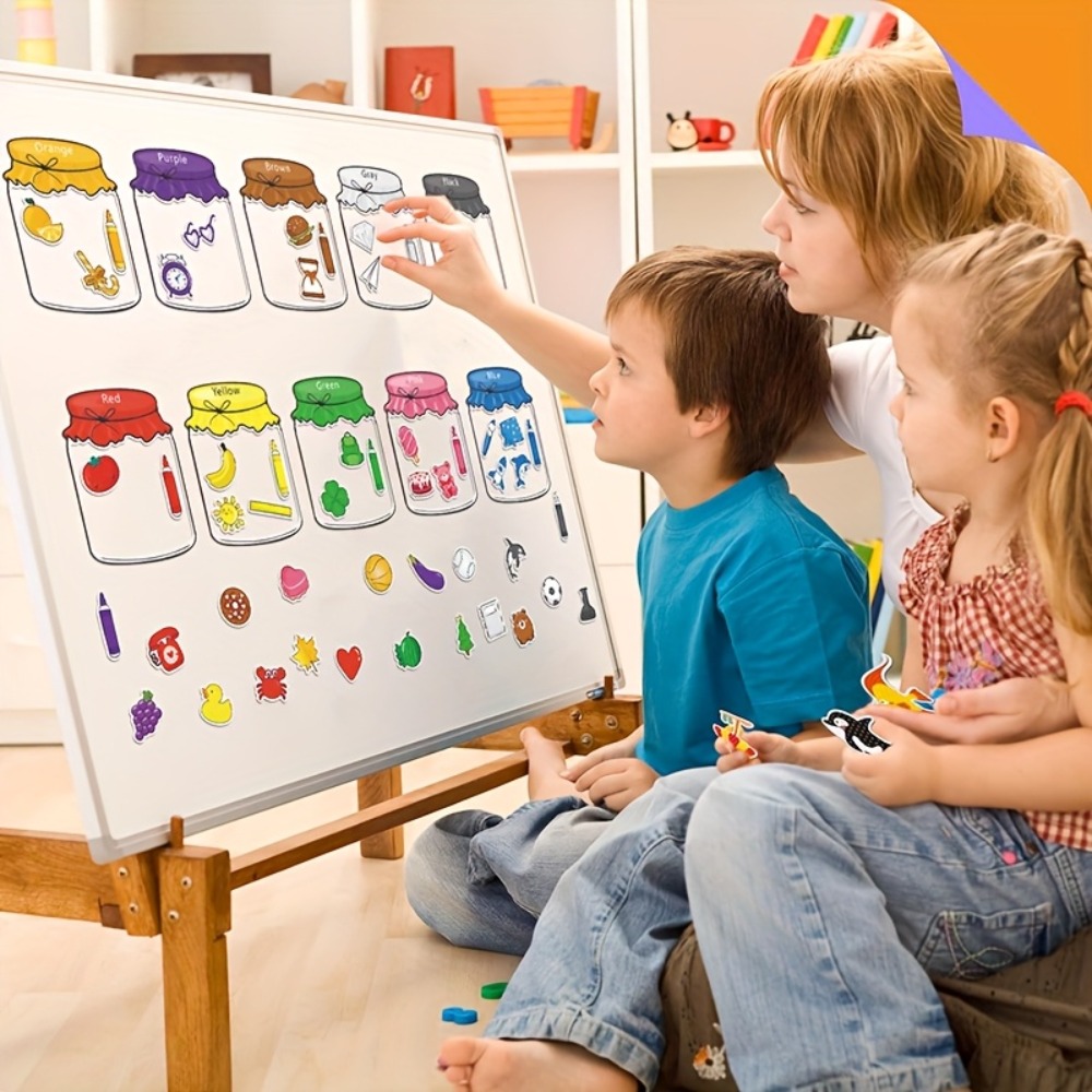 Magnetic Drawing Board - Color Recognition Magnetic Sorting Set Educational