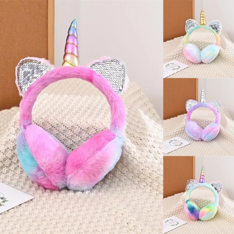 Unicorn Stuffed Toy - Colorful Sequins Unicorn Soft Plush Fluffy