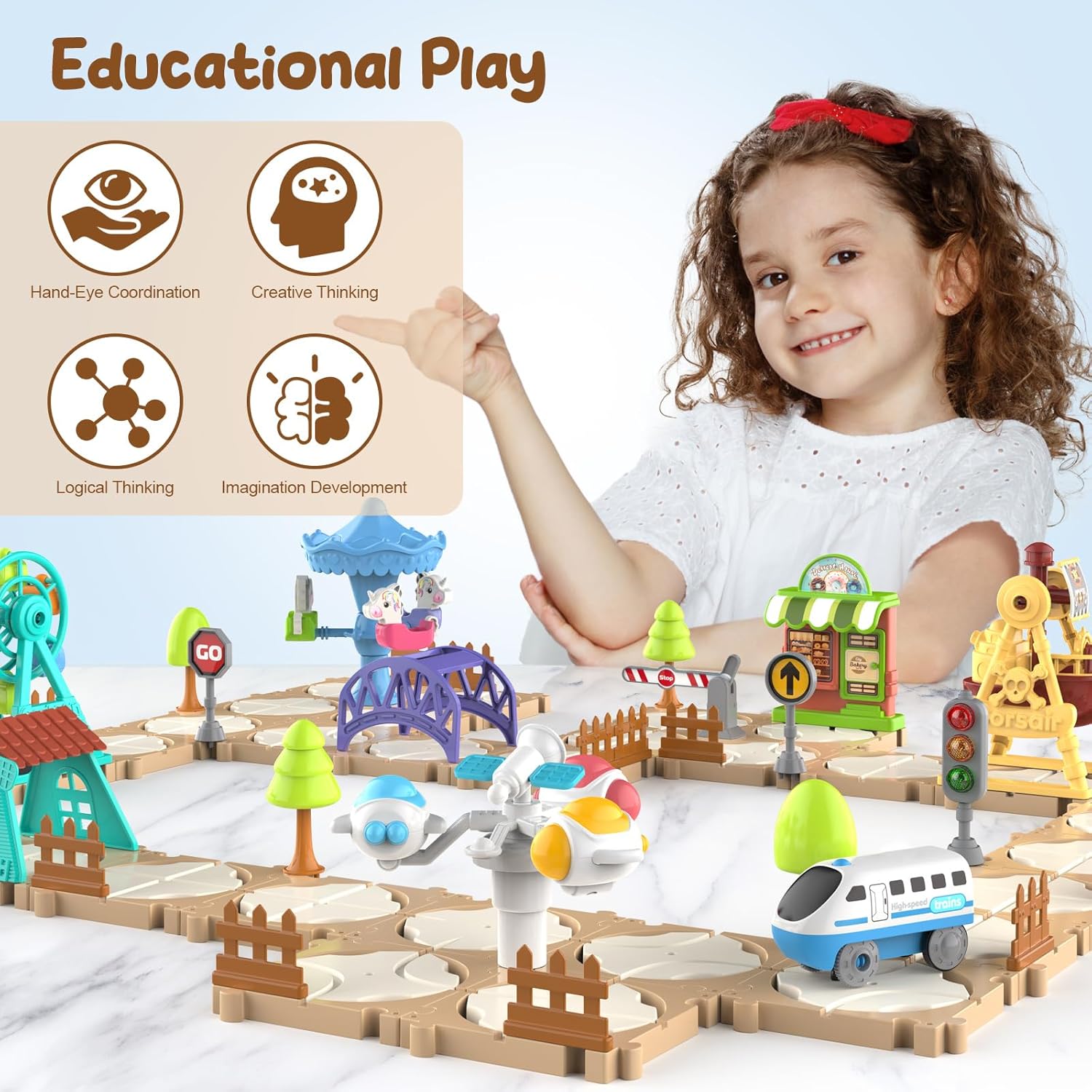 DIY Puzzle Track Car Set Assem - Kids Toys Learning recension och pris