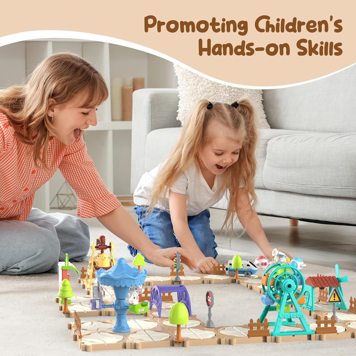 DIY Puzzle Track Car Set Assem - Kids Toys Learning recension och pris