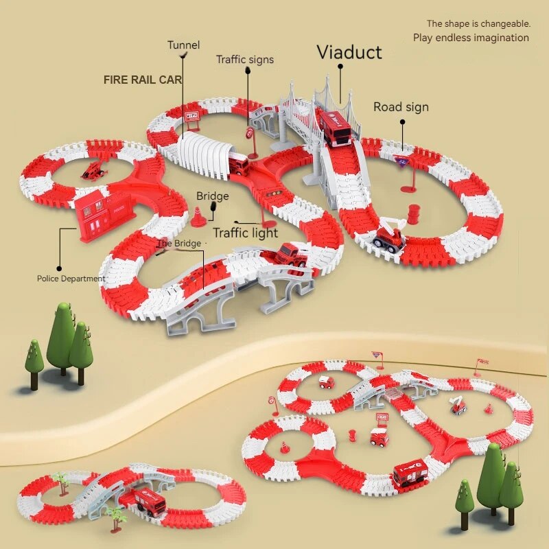 Fire Engine Track Assembling C - Sandbox Play Set recension och pris