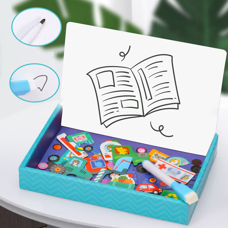 Multifunction Animal Puzzle Pa - Magnetic Drawing Board recension och pris