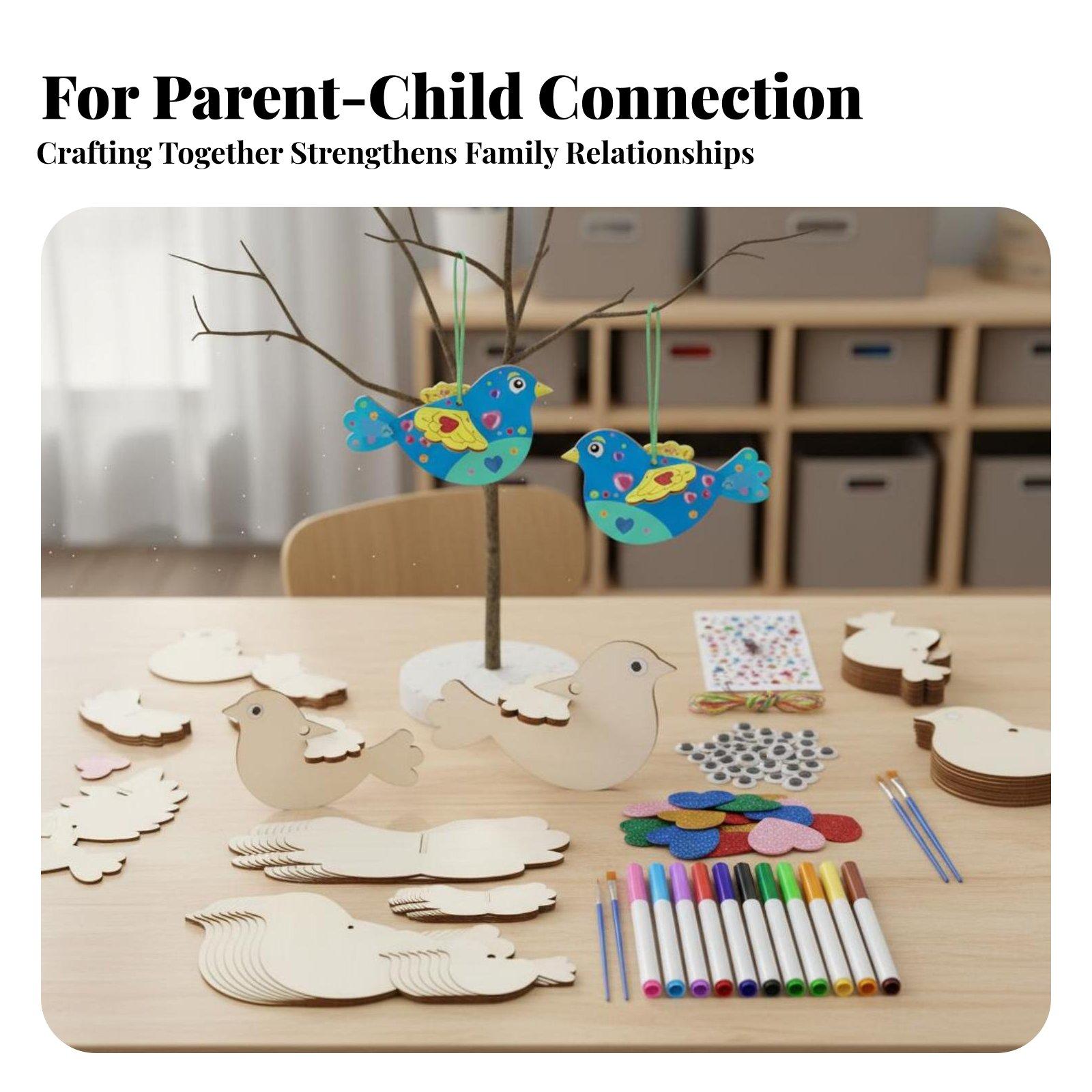 8 Pieces 3D Wooden Bird Craft  - Kid Toys And Craft recension och pris