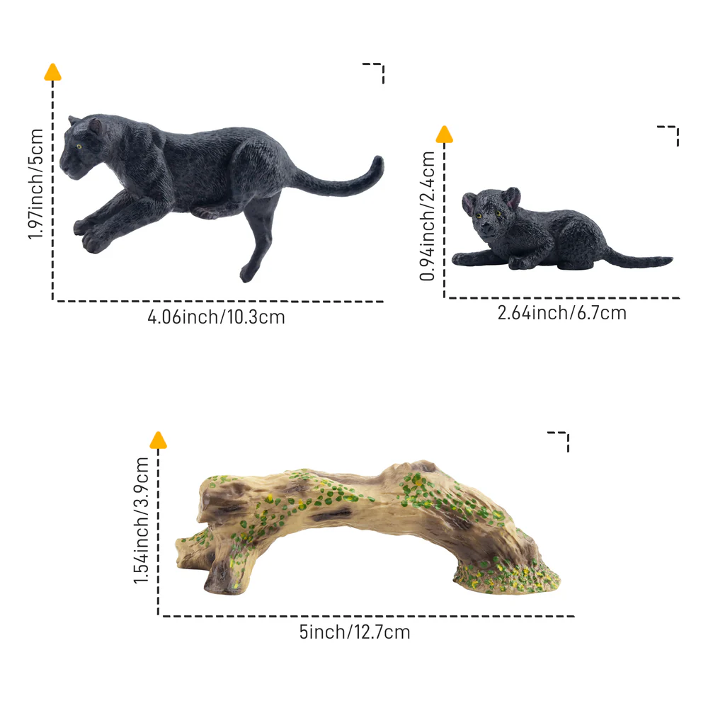 7Pcs Simulation Black Cheetah  - Sandbox Play Set recension och pris