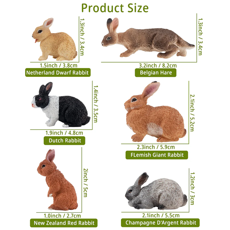 12Pcs Simulation Rabbit Farm A - Sandbox Play Set recension och pris