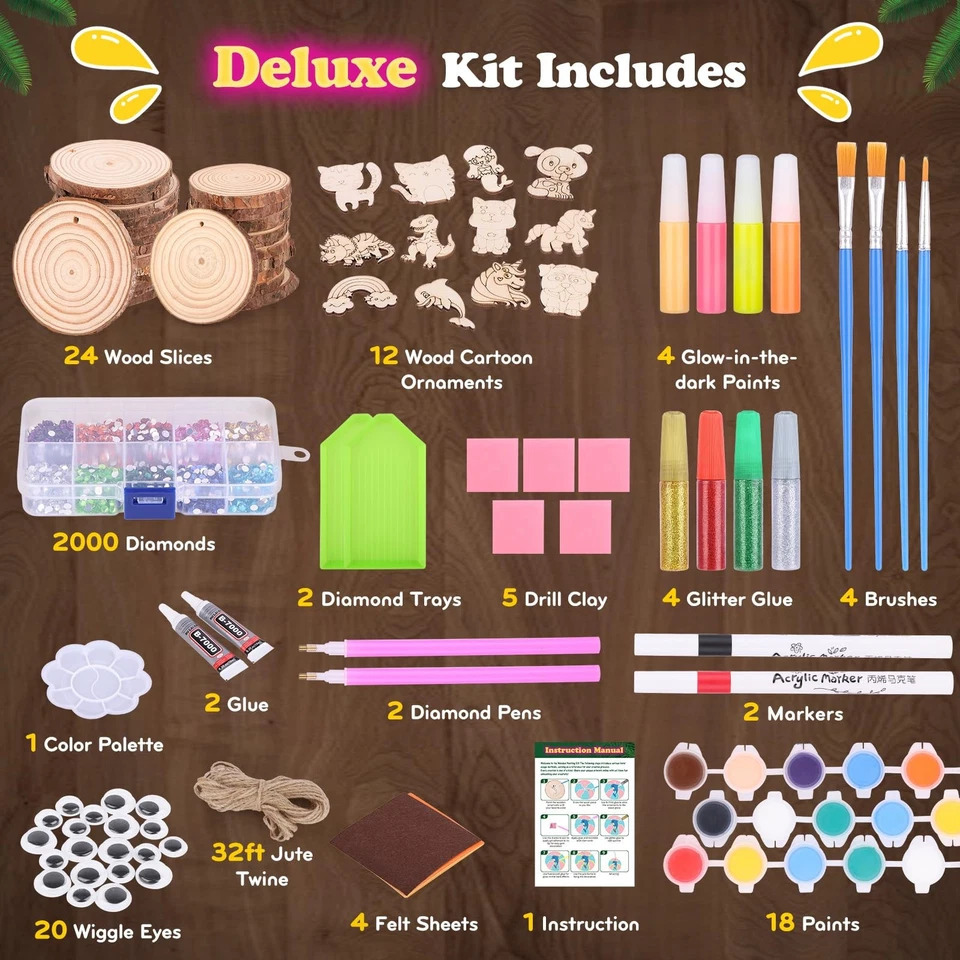 Kids Glow in Dark Wood Paintin - Kid Toys And Craft recension och pris