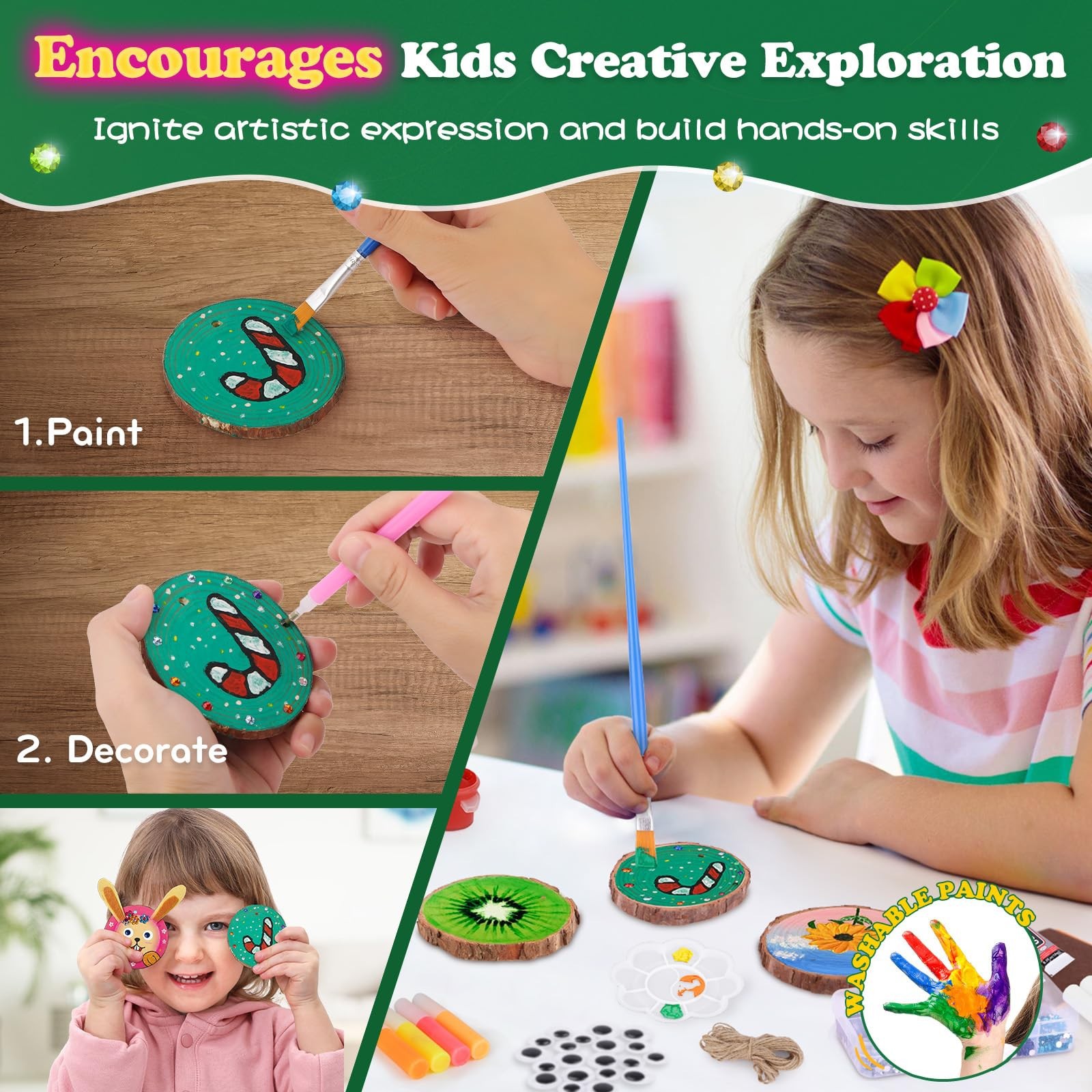 Kids Glow in Dark Wood Paintin - Kid Toys And Craft recension och pris