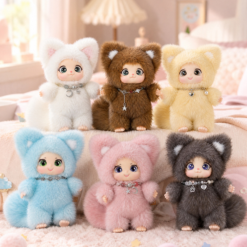18cm New Cute Family Fox Plush - Kids Toys Bag recension och pris