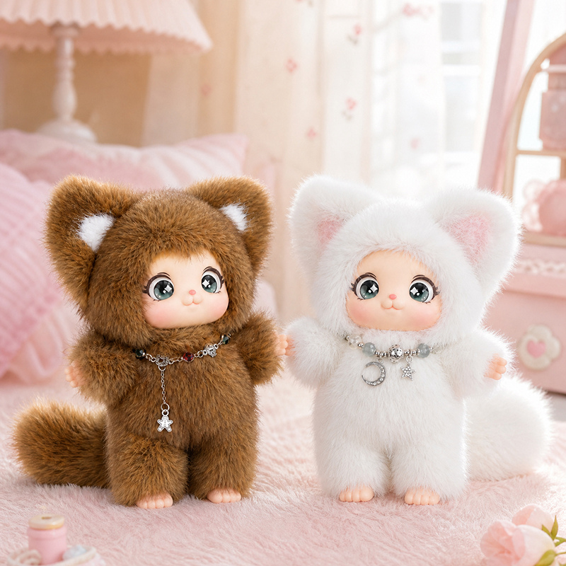 18cm New Cute Family Fox Plush - Kids Toys Bag recension och pris