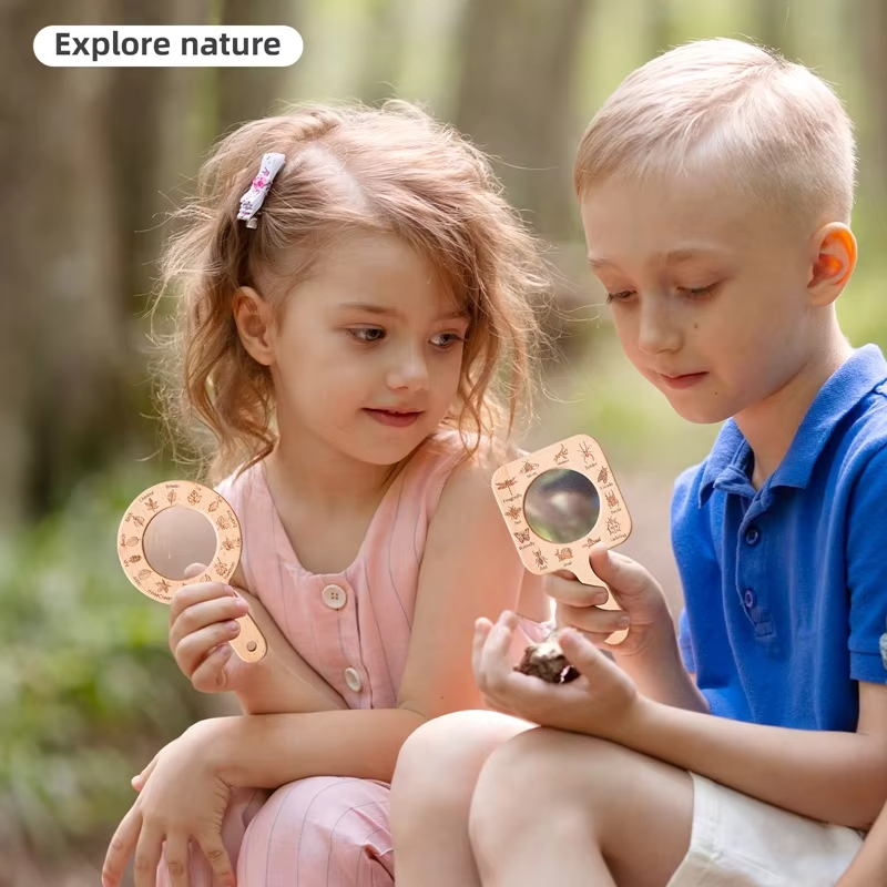 Wooden Magnifying Glass for Ki - Kids Toys Learning recension och pris
